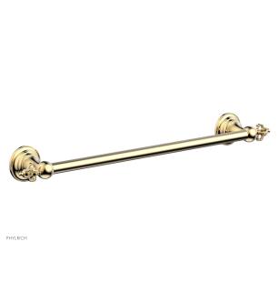Phylrich 163-70/004 Couronne 22 1/8" Wall Mount Towel Bar in Satin Brass