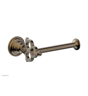 Phylrich 164-74/047 Maison 6 5/8" Wall Mount Single Post Toilet Paper Holder in Brass/Antique Brass