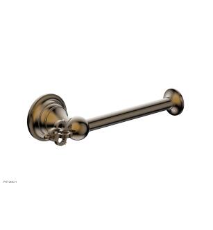 Phylrich 163-74/047 Couronne 6 5/8" Wall Mount Single Post Toilet Paper Holder in Brass/Antique Brass