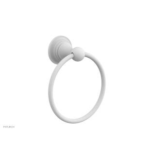 Phylrich 163-75/050 Couronne 6" Wall Mount Towel Ring in White