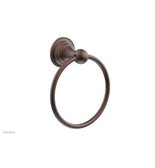 Phylrich 163-75/05W Couronne 6" Wall Mount Towel Ring in Copper/Antique Copper