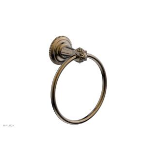 Phylrich 162-75/047 Marvelle 6" Wall Mount Towel Ring in Brass/Antique Brass