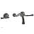 Phylrich 207-11/10B Phylrich Beaded 4" Double Lever Handle Wall Mount Bathroom Sink Faucet in Distressed Bronze/Oil Rubbed Bronze