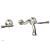 Phylrich 207-11/014 Phylrich Beaded 4" Double Lever Handle Wall Mount Bathroom Sink Faucet in Polished Nickel