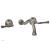 Phylrich 207-11/15A Phylrich Beaded 4" Double Lever Handle Wall Mount Bathroom Sink Faucet in Pewter