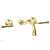 Phylrich 207-11/025 Phylrich Beaded 4" Double Lever Handle Wall Mount Bathroom Sink Faucet in Polished Gold