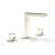 Phylrich 290-03/015 Mix 5 1/2" Double Ring Handle Widespread Bathroom Sink Faucet in Satin Nickel