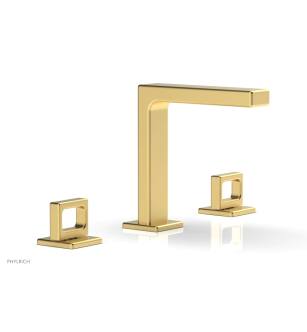 Phylrich 290-03/24B Mix 5 1/2" Double Ring Handle Widespread Bathroom Sink Faucet in Burnished Gold