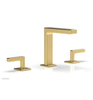 Phylrich 290-02/24B Mix 6 1/2" Double Lever Handle Widespread Bathroom Sink Faucet in Burnished Gold