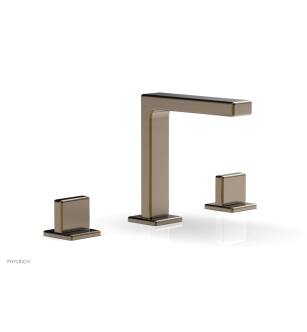 Phylrich 290-01/047 Mix 6 1/2" Double Blade Handle Widespread Bathroom Sink Faucet in Brass/Antique Brass