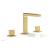 Phylrich 290-01/24B Mix 6 1/2" Double Blade Handle Widespread Bathroom Sink Faucet in Burnished Gold