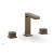 Phylrich 291-04/047 Stria 5 1/2" Double Cube Handle Widespread Bathroom Sink Faucet in Brass/Antique Brass