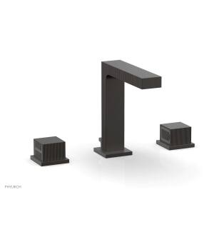 Phylrich 291-04/10B Stria 5 1/2" Double Cube Handle Widespread Bathroom Sink Faucet in Distressed Bronze/Oil Rubbed Bronze