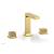 Phylrich 291-04/24B Stria 5 1/2" Double Cube Handle Widespread Bathroom Sink Faucet in Burnished Gold