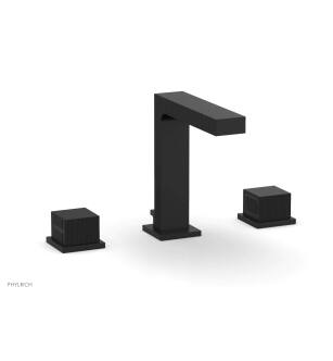 Phylrich 291-04/040 Stria 5 1/2" Double Cube Handle Widespread Bathroom Sink Faucet in Black