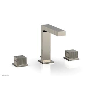Phylrich 291-04/014 Stria 5 1/2" Double Cube Handle Widespread Bathroom Sink Faucet in Polished Nickel