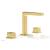 Phylrich 290-04/24B Mix 6 1/2" Double Cube Handle Widespread Bathroom Sink Faucet in Burnished Gold