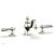 Phylrich 162-02/015 Marvelle 6" Double Lever Handle Widespread Bathroom Sink Faucet in Satin Nickel