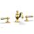 Phylrich 162-02/24B Marvelle 6" Double Lever Handle Widespread Bathroom Sink Faucet in Burnished Gold