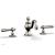 Phylrich 162-02/014 Marvelle 6" Double Lever Handle Widespread Bathroom Sink Faucet in Polished Nickel