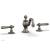 Phylrich 162-02/15A Marvelle 6" Double Lever Handle Widespread Bathroom Sink Faucet in Pewter