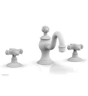 Phylrich 162-01/050 Marvelle 6" Double Cross Handle Widespread Bathroom Sink Faucet in White