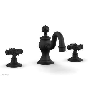 Phylrich 162-01/040 Marvelle 6" Double Cross Handle Widespread Bathroom Sink Faucet in Black