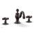 Phylrich 162-01/15A Marvelle 6" Double Cross Handle Widespread Bathroom Sink Faucet in Pewter