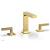 Phylrich 291-02/24B Stria 6 1/2" Double Lever Handle Widespread Bathroom Sink Faucet in Burnished Gold