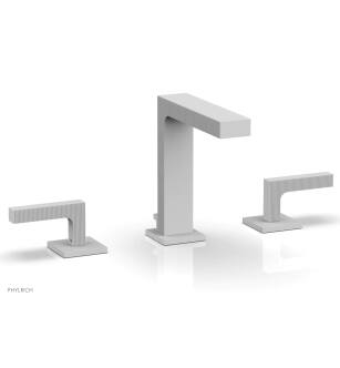 Phylrich 291-02/050 Stria 6 1/2" Double Lever Handle Widespread Bathroom Sink Faucet in White