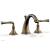 Phylrich 207-01/047 Beaded 6" Double Lever Handle Widespread Bathroom Sink Faucet in Brass/Antique Brass added