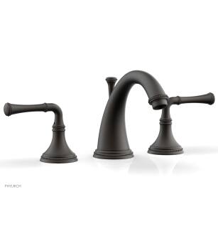 Phylrich 207-01/10B Beaded 6" Double Lever Handle Widespread Bathroom Sink Faucet in Distressed Bronze/Oil Rubbed Bronze
