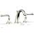 Phylrich 207-01/015 Beaded 6" Double Lever Handle Widespread Bathroom Sink Faucet in Satin Nickel