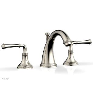 Phylrich 207-01/014 Beaded 6" Double Lever Handle Widespread Bathroom Sink Faucet in Polished Nickel added