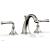 Phylrich 207-01/014 Beaded 6" Double Lever Handle Widespread Bathroom Sink Faucet in Polished Nickel added