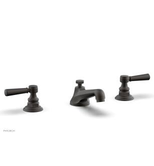 Phylrich 500-02/10B Hex Traditional 7 1/4" Double Lever Handle Widespread Bathroom Sink Faucet in Distressed Bronze/Oil Rubbed Bronze
