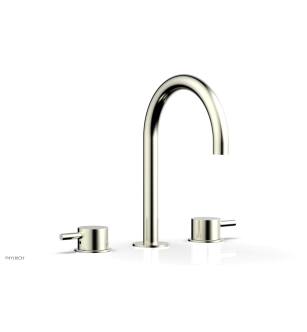 Phylrich 230-04/015 Basic II 6 1/2" Double Lever Handle Widespread Bathroom Sink Faucet in Satin Nickel