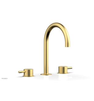 Phylrich 230-04/24B Basic II 6 1/2" Double Lever Handle Widespread Bathroom Sink Faucet in Burnished Gold