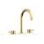 Phylrich 230-04/24B Basic II 6 1/2" Double Lever Handle Widespread Bathroom Sink Faucet in Burnished Gold