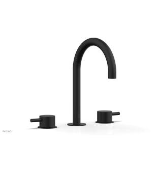 Phylrich 230-04/040 Basic II 6 1/2" Double Lever Handle Widespread Bathroom Sink Faucet in Black