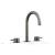 Phylrich 230-04/15A Basic II 6 1/2" Double Lever Handle Widespread Bathroom Sink Faucet in Pewter