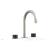 Phylrich 230-03/15B Basic II 6 1/2" Double Marble Handle Widespread Bathroom Sink Faucet in Brushed Nickel