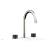 Phylrich 230-03/015 Basic II 6 1/2" Double Marble Handle Widespread Bathroom Sink Faucet in Satin Nickel