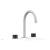 Phylrich 230-03/050 Basic II 6 1/2" Double Marble Handle Widespread Bathroom Sink Faucet in White