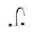 Phylrich 230-03/014 Basic II 6 1/2" Double Marble Handle Widespread Bathroom Sink Faucet in Polished Nickel