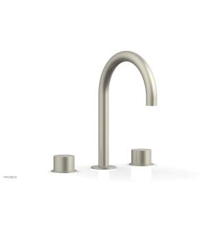 Phylrich 230-02/15B Basic II 6 1/2" Double Smooth Handle Widespread Bathroom Sink Faucet in Brushed Nickel