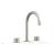 Phylrich 230-02/15B Basic II 6 1/2" Double Smooth Handle Widespread Bathroom Sink Faucet in Brushed Nickel