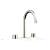 Phylrich 230-02/015 Basic II 6 1/2" Double Smooth Handle Widespread Bathroom Sink Faucet in Satin Nickel