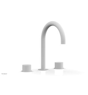 Phylrich 230-02/050 Basic II 6 1/2" Double Smooth Handle Widespread Bathroom Sink Faucet in White