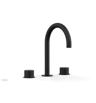 Phylrich 230-02/040 Basic II 6 1/2" Double Smooth Handle Widespread Bathroom Sink Faucet in Black